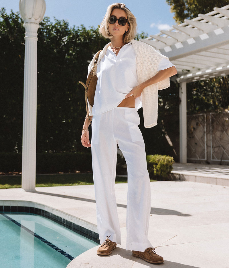 Yoko Pocket Pant in White