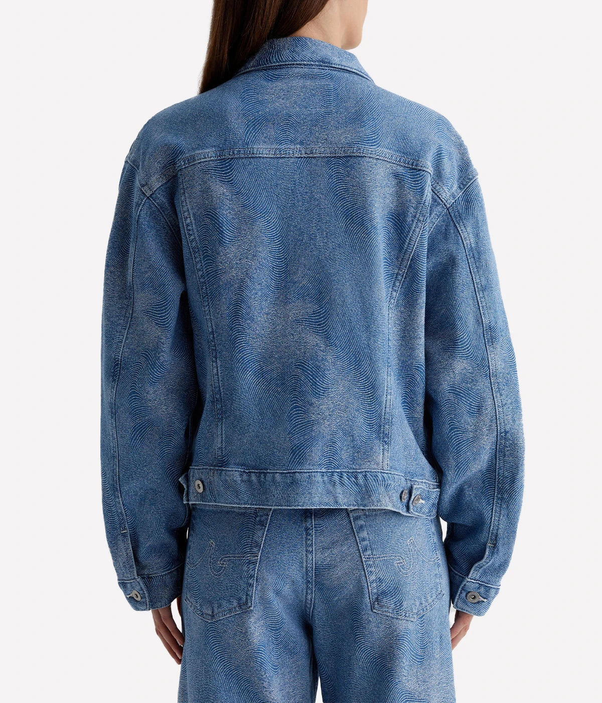 Ramie Oversized Denim Jacket in Siren