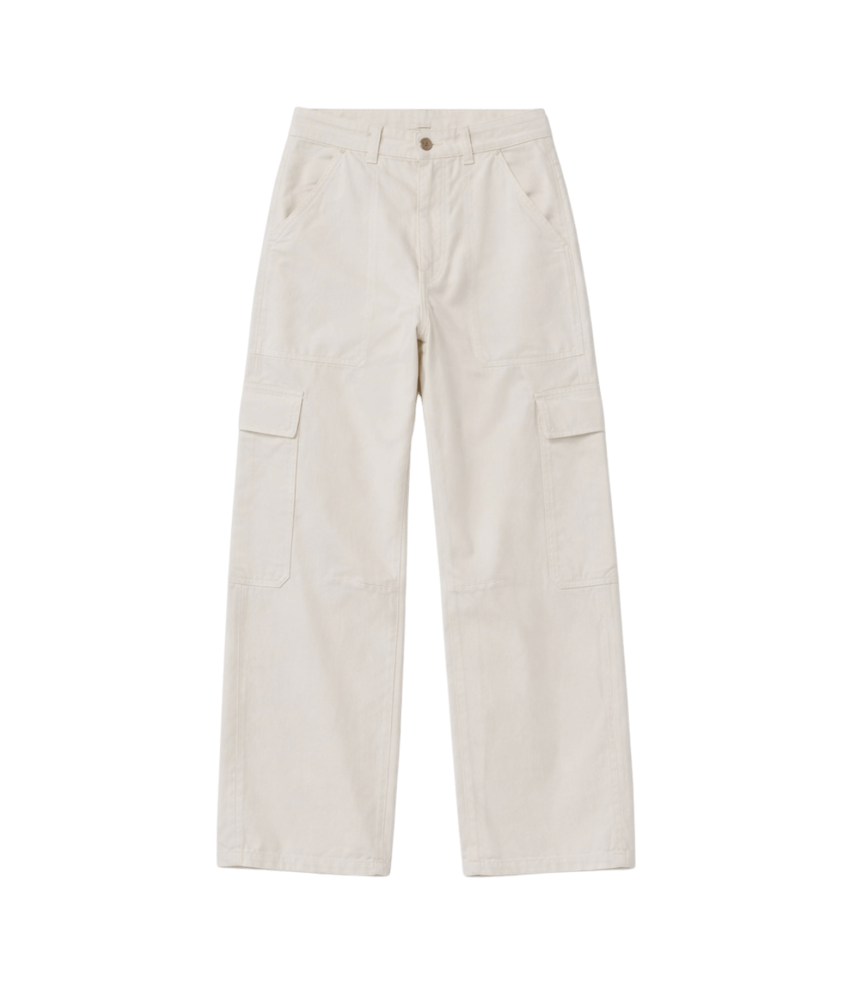Marcelle Low Slung Cargo in Sateen Pant in Almondette