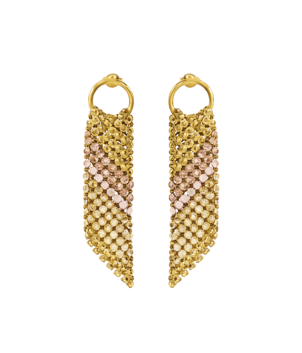 Sasha Earrings in Gold and Pink