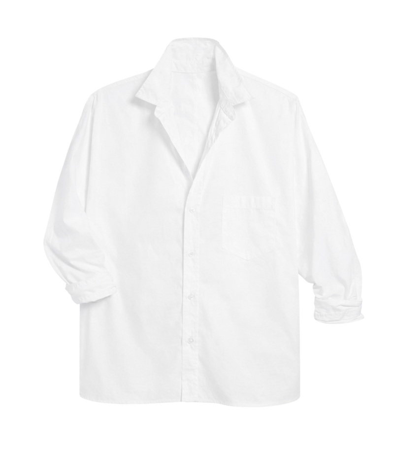 Oona Woven Button Up in White SuperLuxe