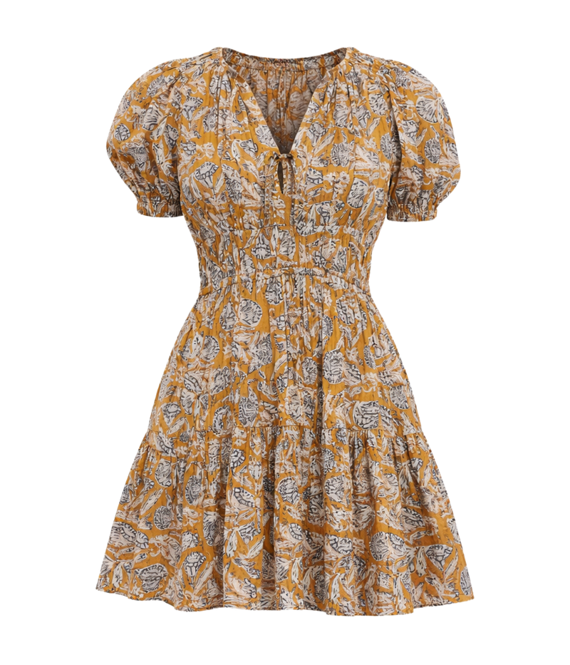 Soffia Short Sleeve Mini Dress In Fennel Blossom