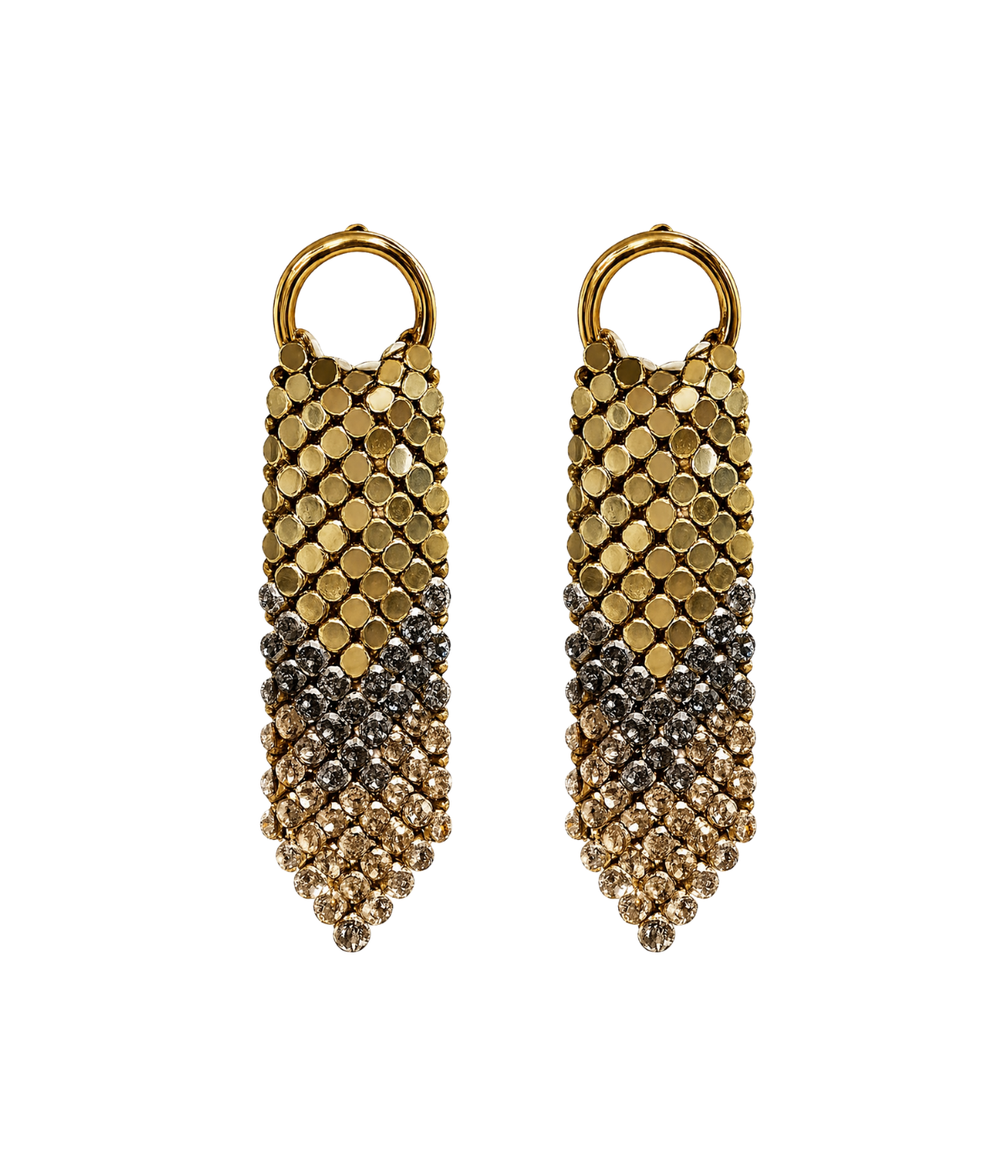 Gracious Earrings in Gold & Grey