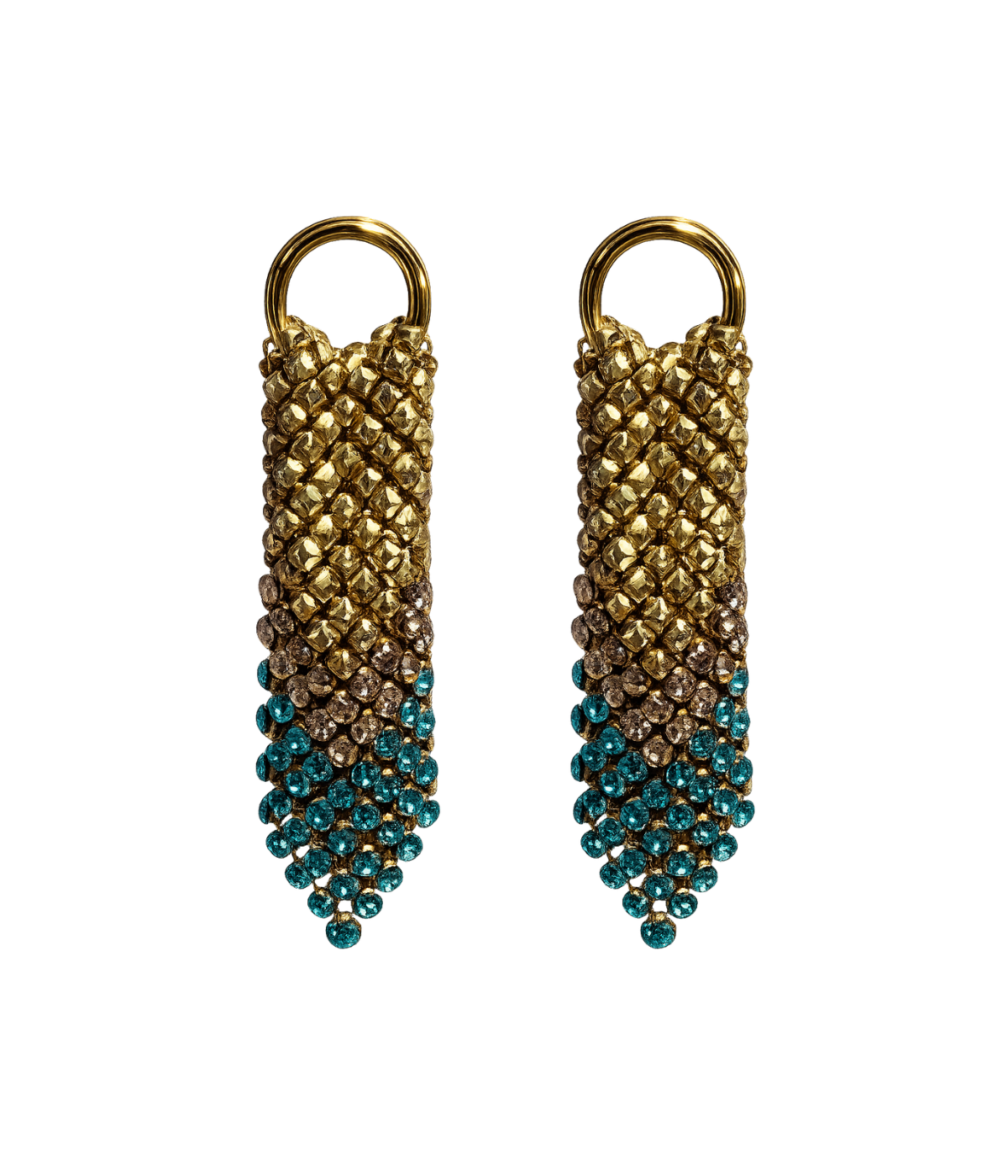 Gracious Earrings in Gold & Turquoise