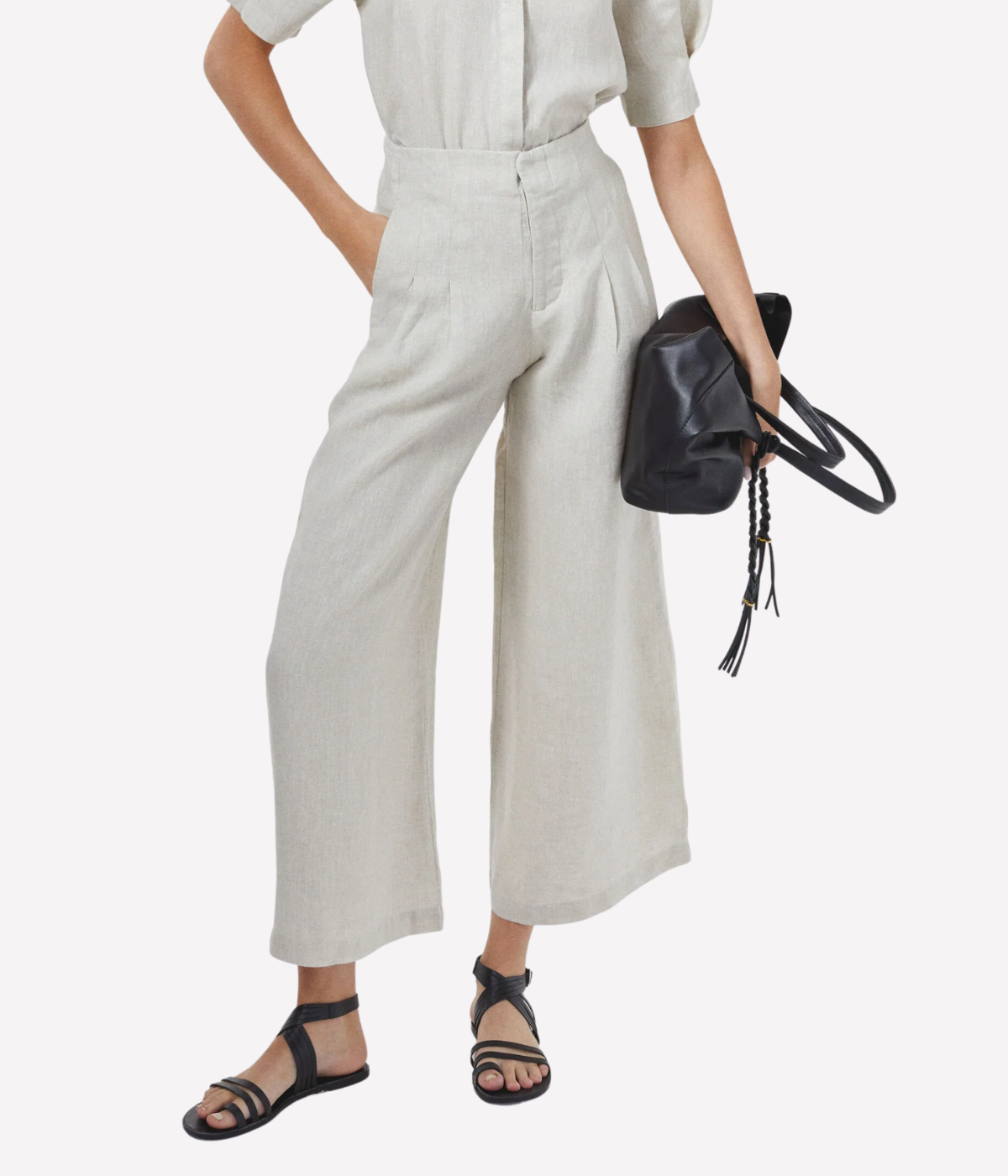 Culotte Linen Pant in Natural