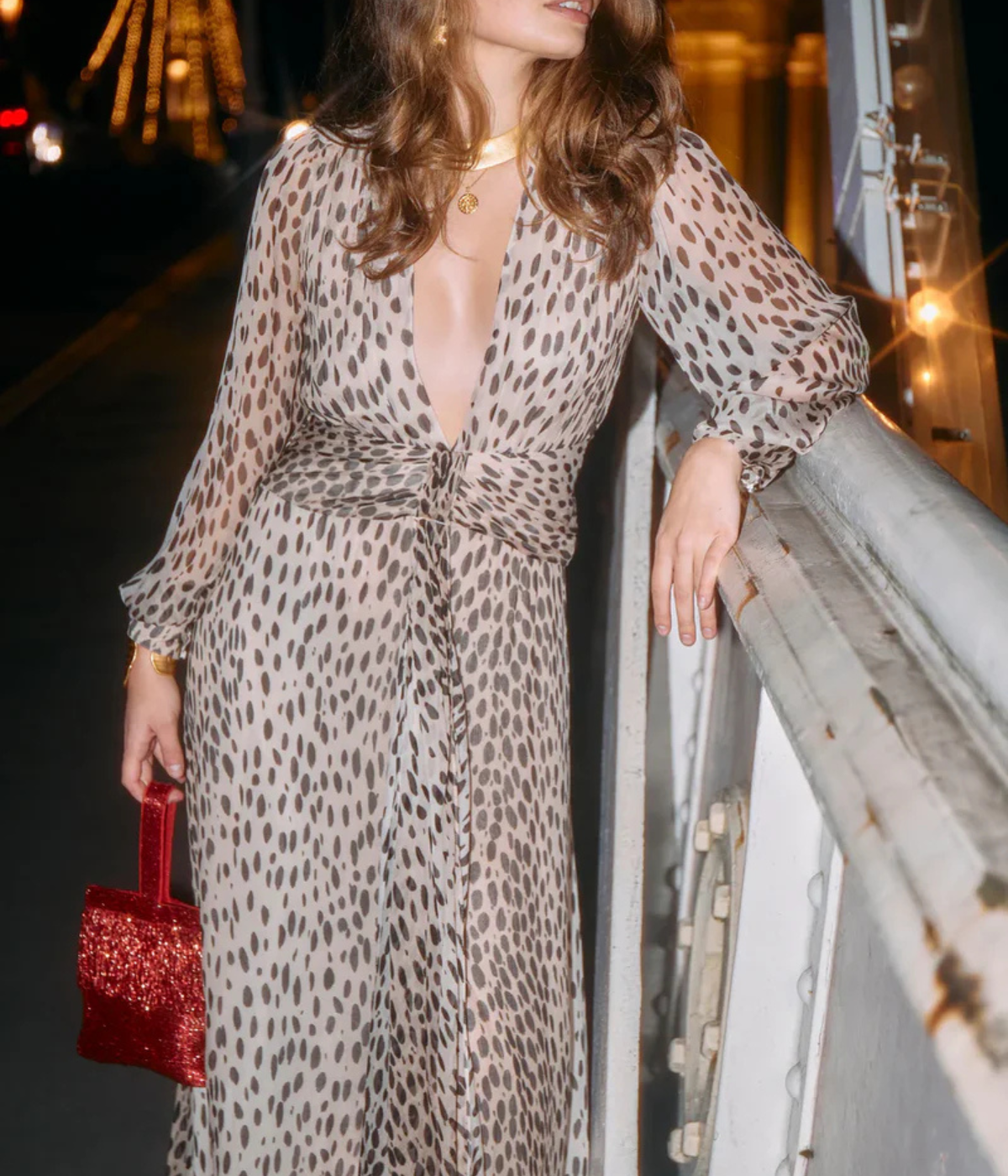 Meera Dress in Antelope Spot