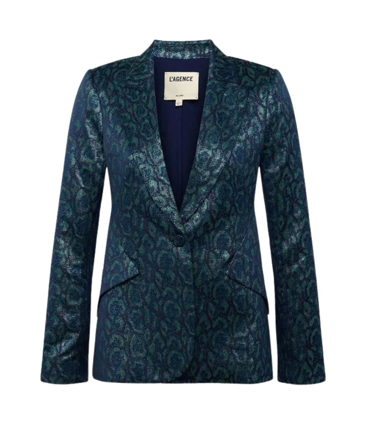 *FINAL SALE* Chamberlain Blazer in Teal Multi Leopard