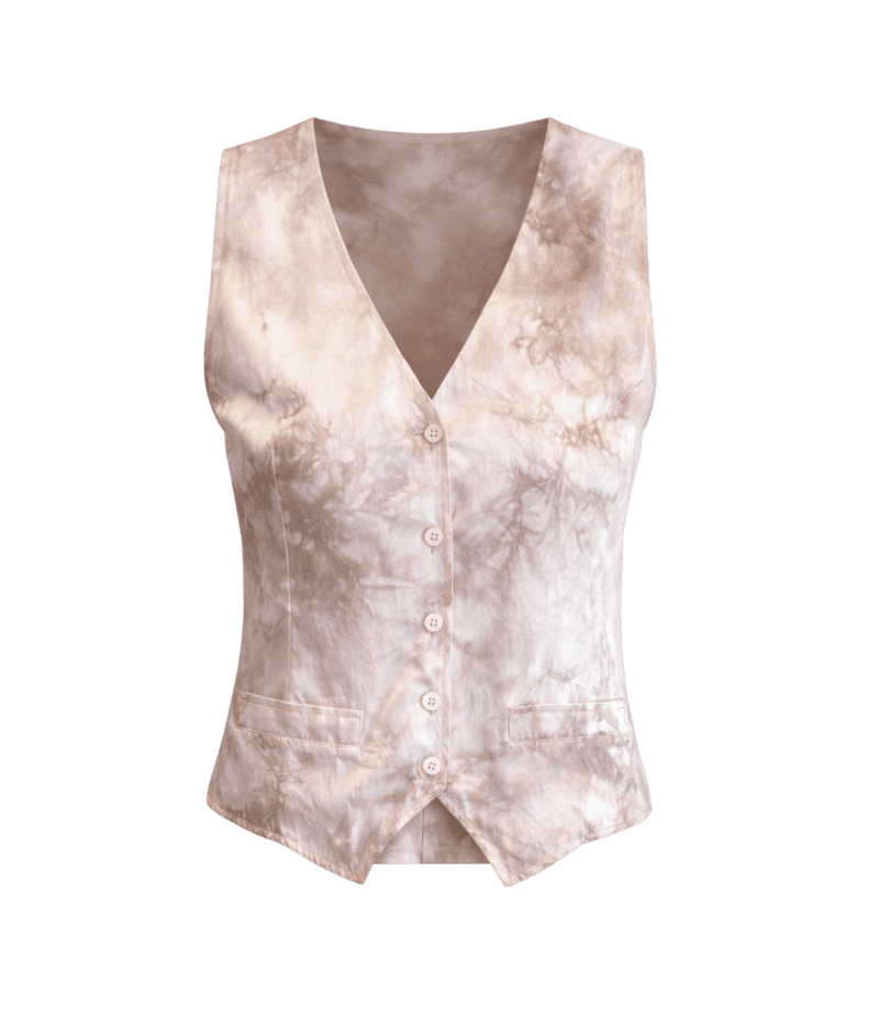Silk Vest in Cloud