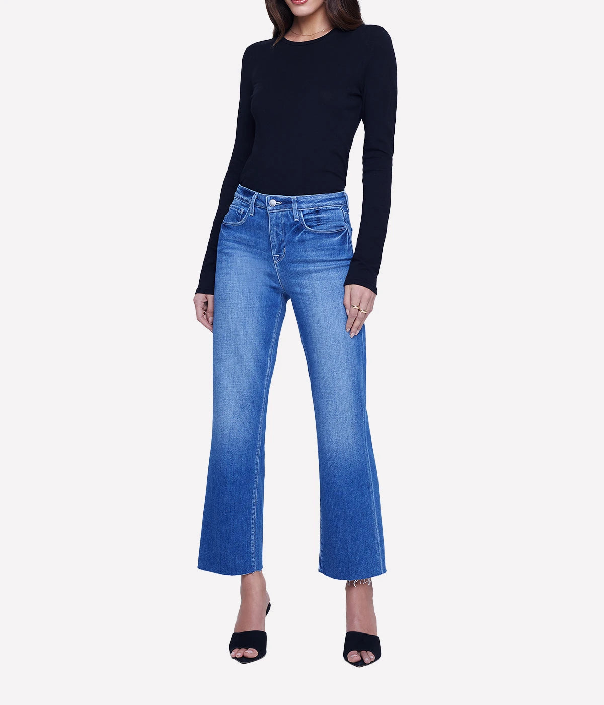 Wanda High Rise Crop Jean in Bordello