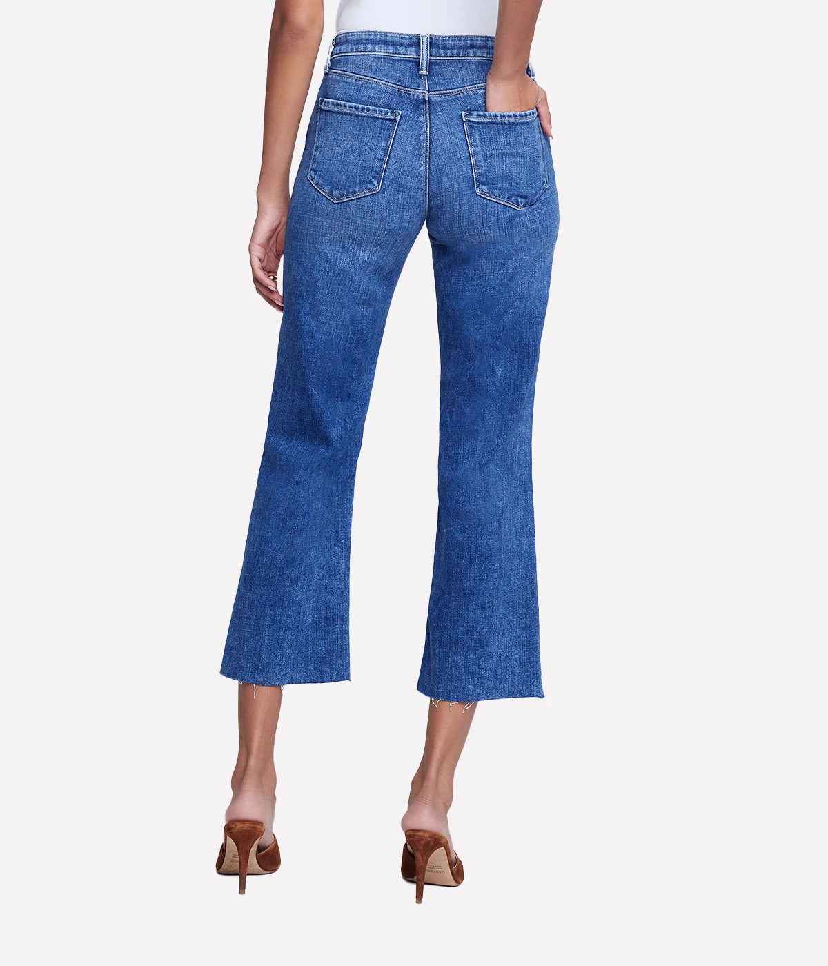 Wanda High Rise Cropped Wide Leg Jean in Wilcox