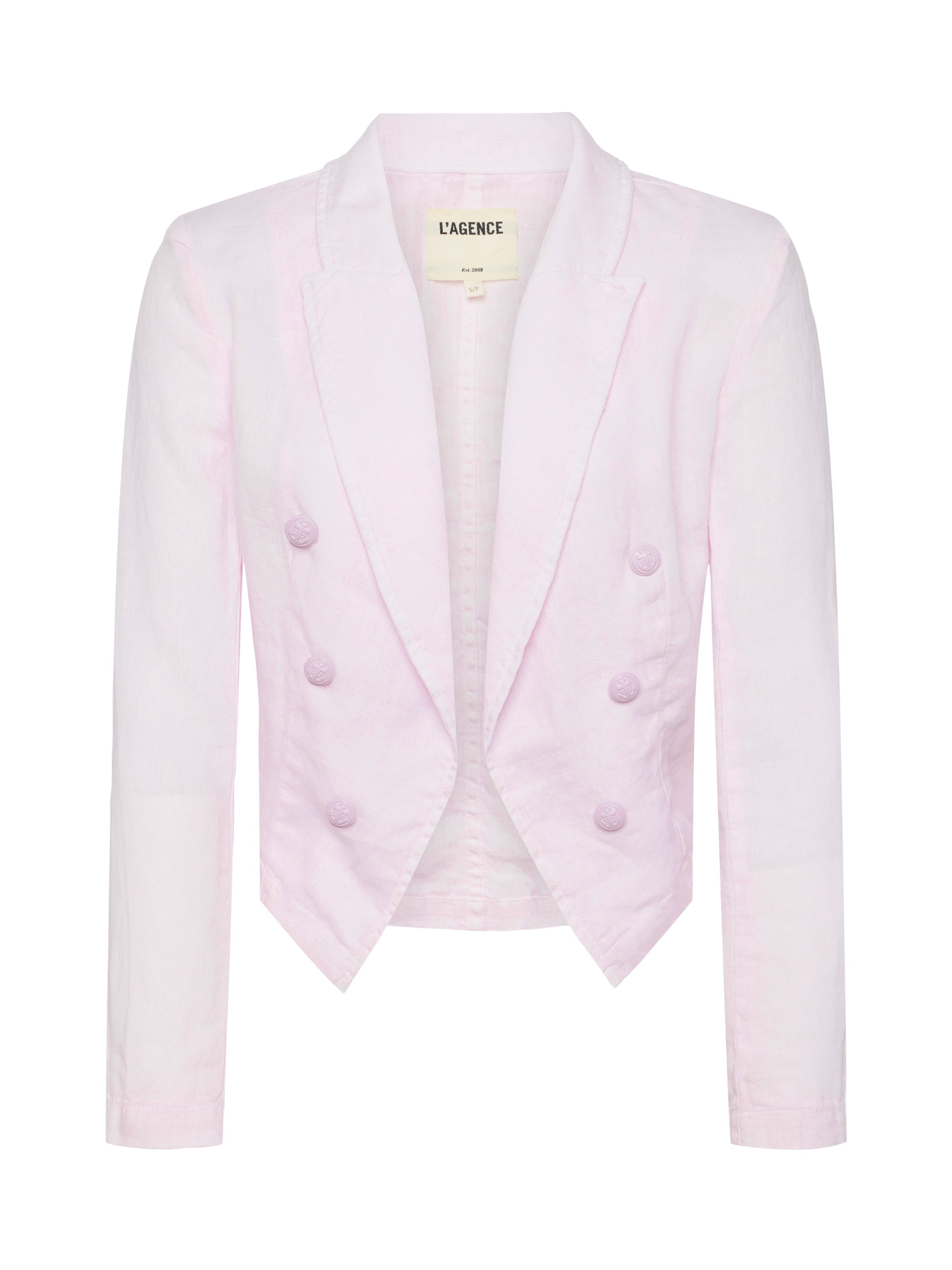 Wayne Crop Double Breasted Jacket in Lilac Snow