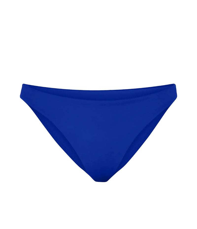 This bikini bottom in First Place, a royal blue will become a staple whenever you go to the beach and the pool. Double lined for comfort, wear this bikini everywhere, all day.    The Wear To Bottom features a low-rise bottom, medium bum coverage and a low-cut leg. Double lined for comfort, wear this bikini everywhere, all day.