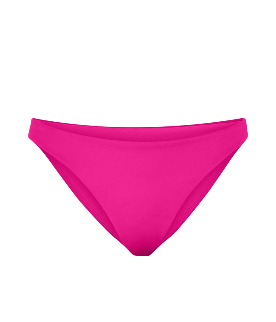 The perfect companion from the beach to the pool, take this hot pink bikini bottom wherever you go. Double lined for comfort, wear this bikini everywhere, all day, perfect for tanning.    Made of compressive fabric, wear the Wear To Bottom. Featuring a low-rise bottom, medium bum coverage and a low-cut leg this bikini is double lined for comfort.