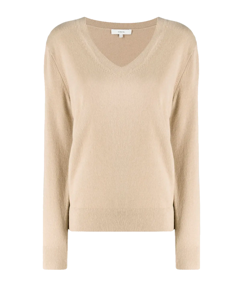 Weekend V Neck Knit in Camel