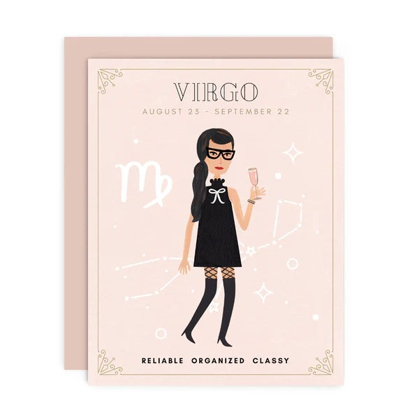 Zodiac Babe Card in Virgo