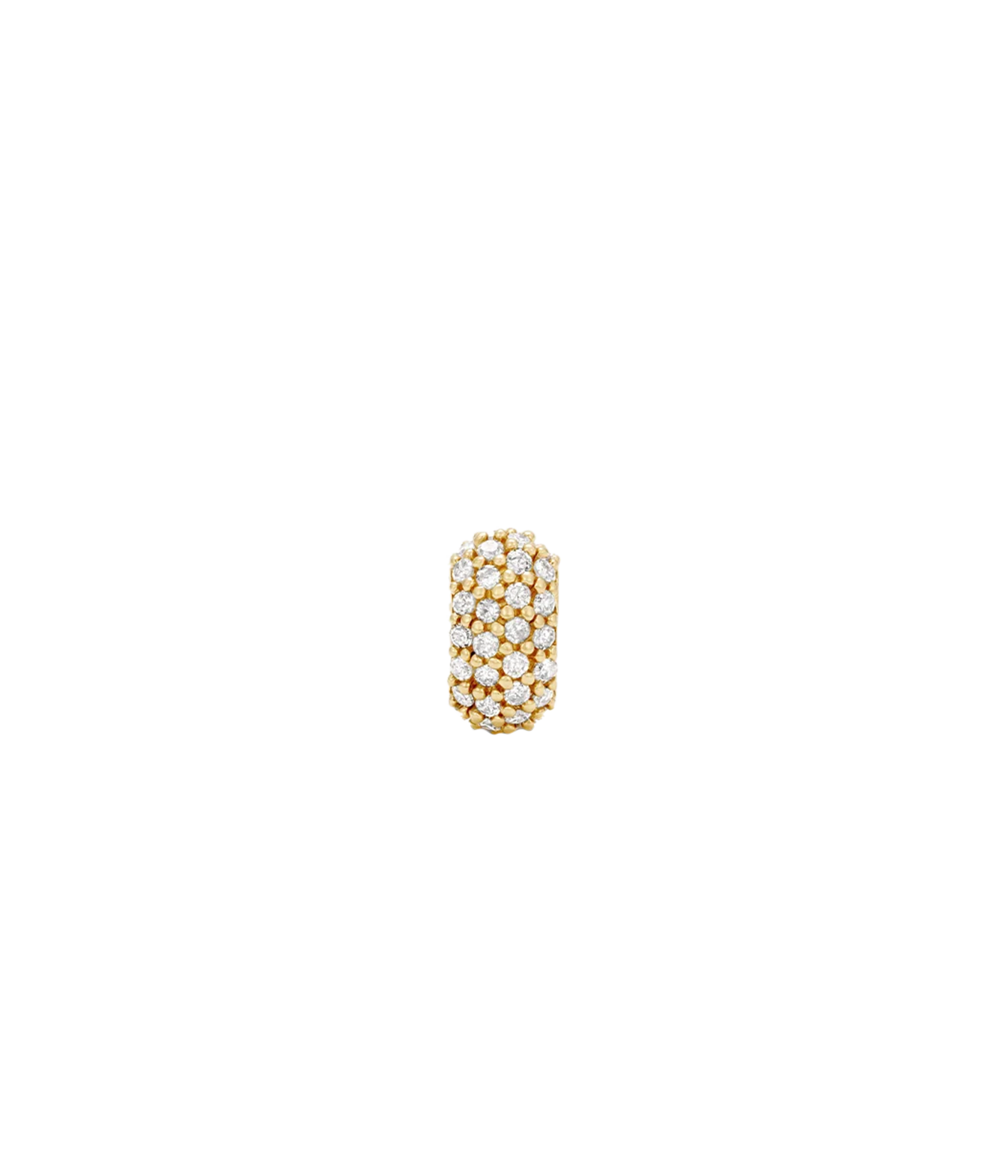 Gold pendent with a diamonds on a white background 