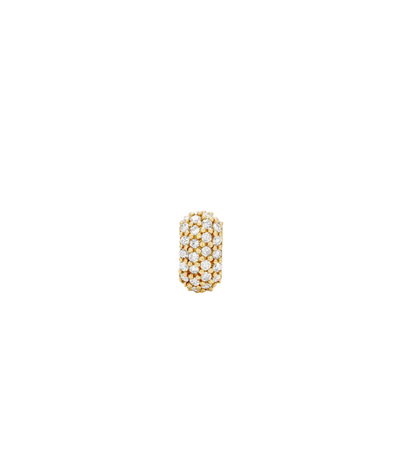 Gold pendent with a diamonds on a white background 