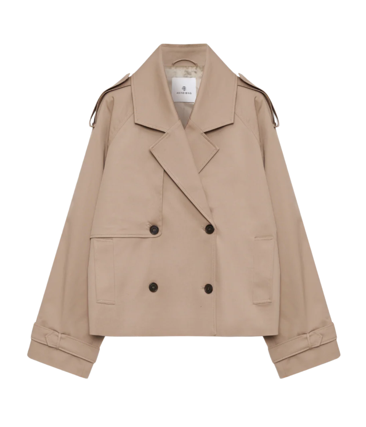 Rickie Cropped Trench in Beige
