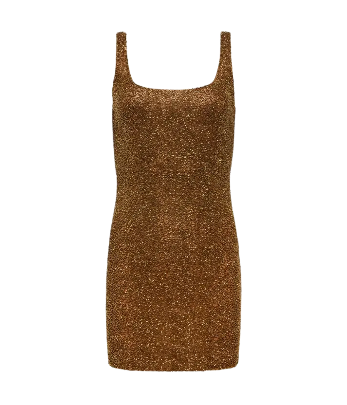 Inori Beaded Mini Dress In Antique Gold