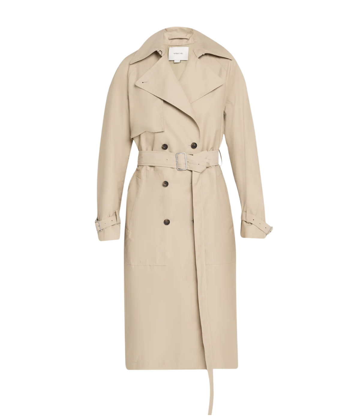 Fine Twill Trench Coat in Pumice Stone