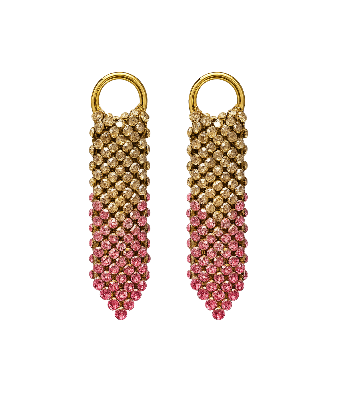 Gentle Earrings in Gold and Pink