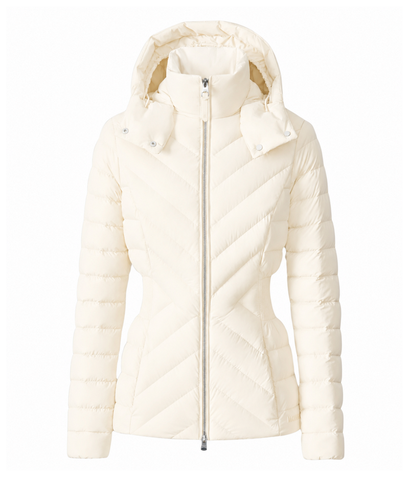 Idalee Puffer Jacket in Cream