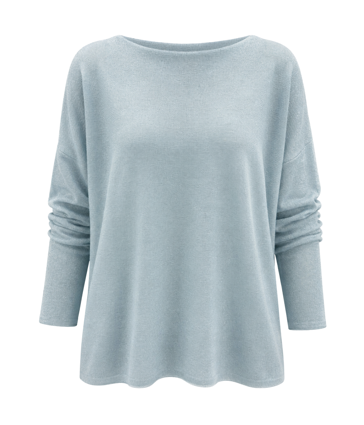 Woman Knitted Pullover in Water