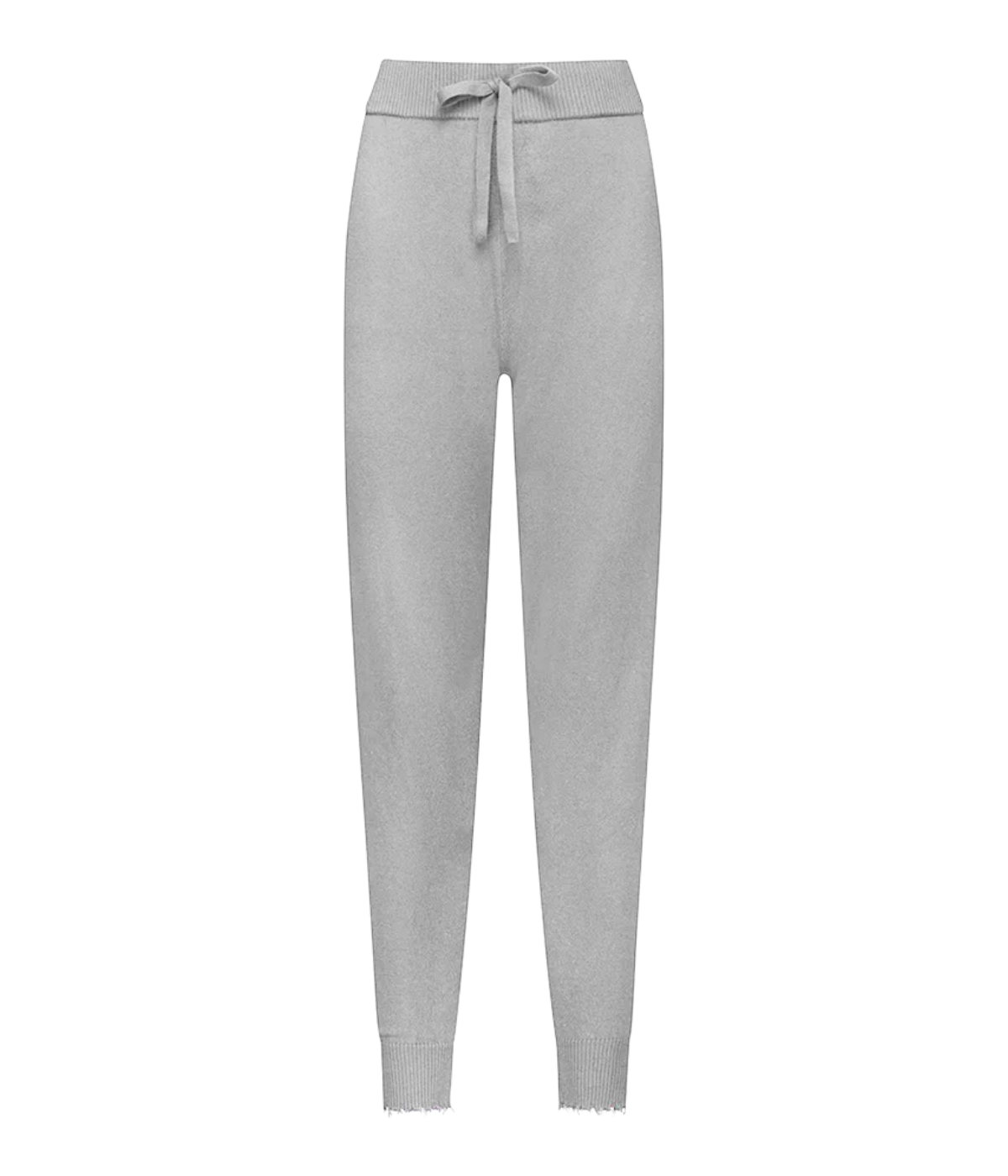 Cashmere Frayed Jogger Pant in Light Heather Grey