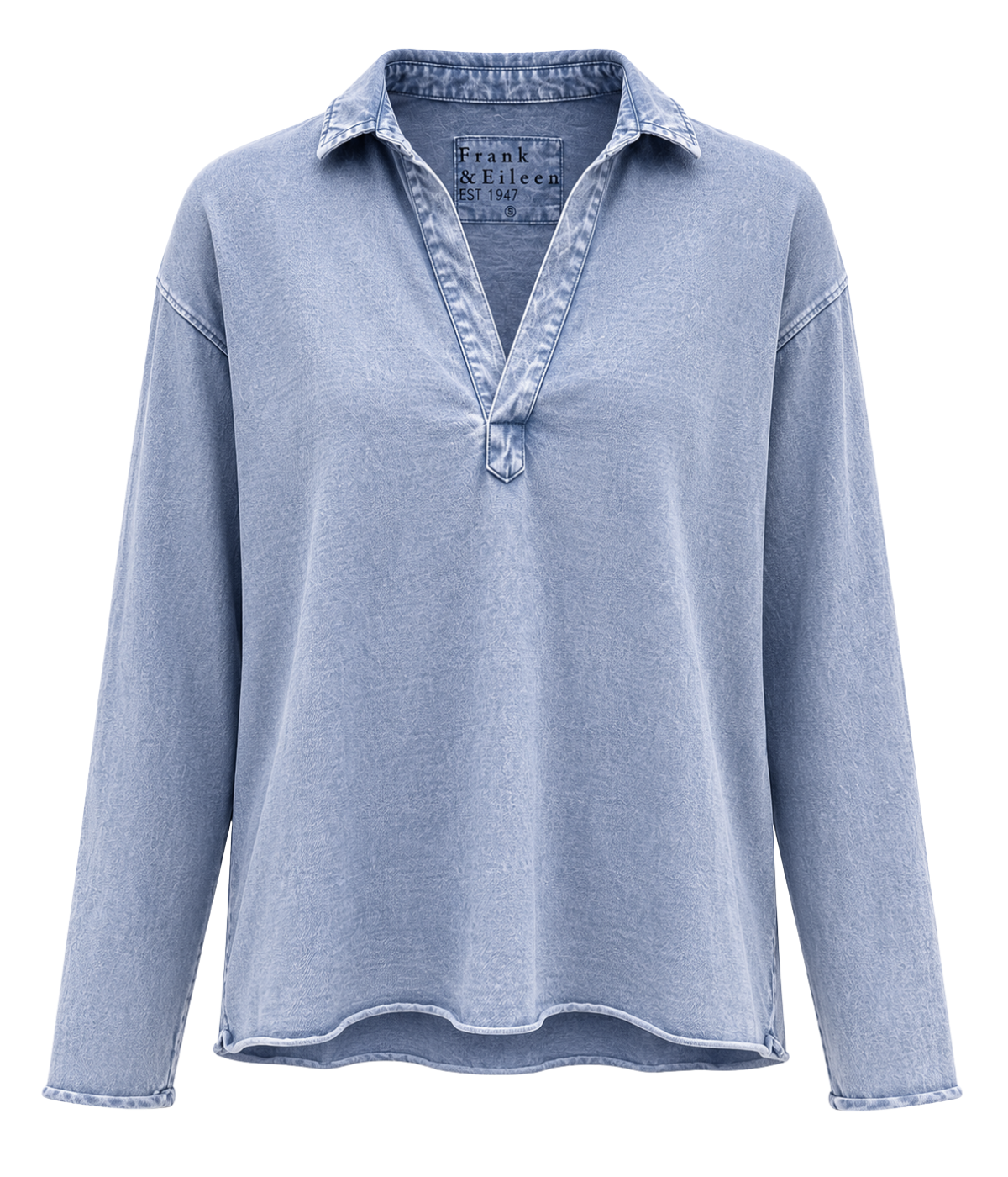 Patrick Popover Henley in Pool Water Blue