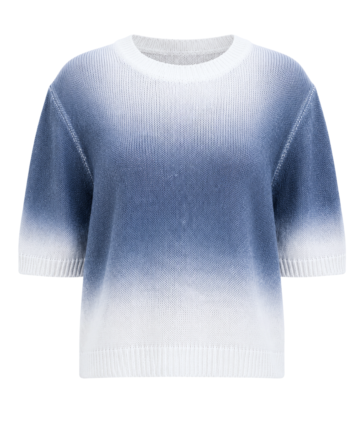 Short Sleeve Maglia Pullover in Titanium