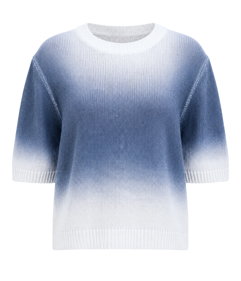 Short Sleeve Maglia Pullover in Titanium