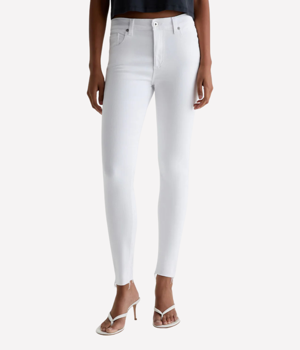 The Farrah Skinny Jean in White Denim