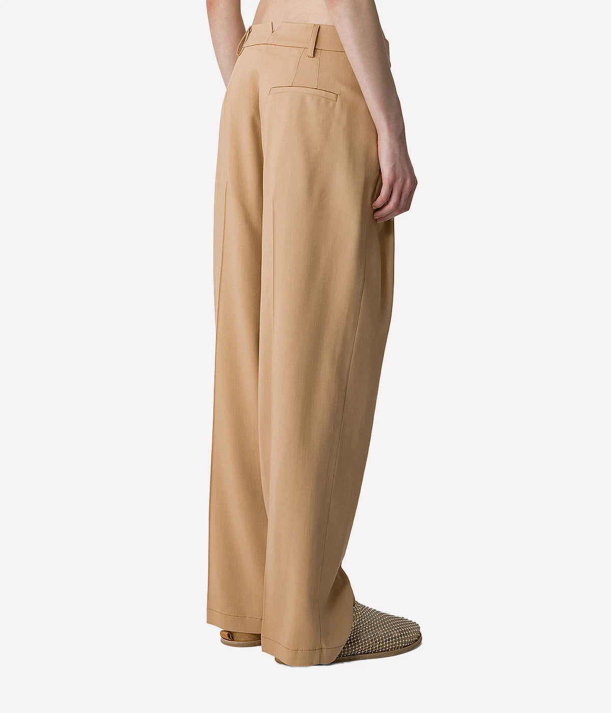 Wool Twill Pinces Pants in Cashemire