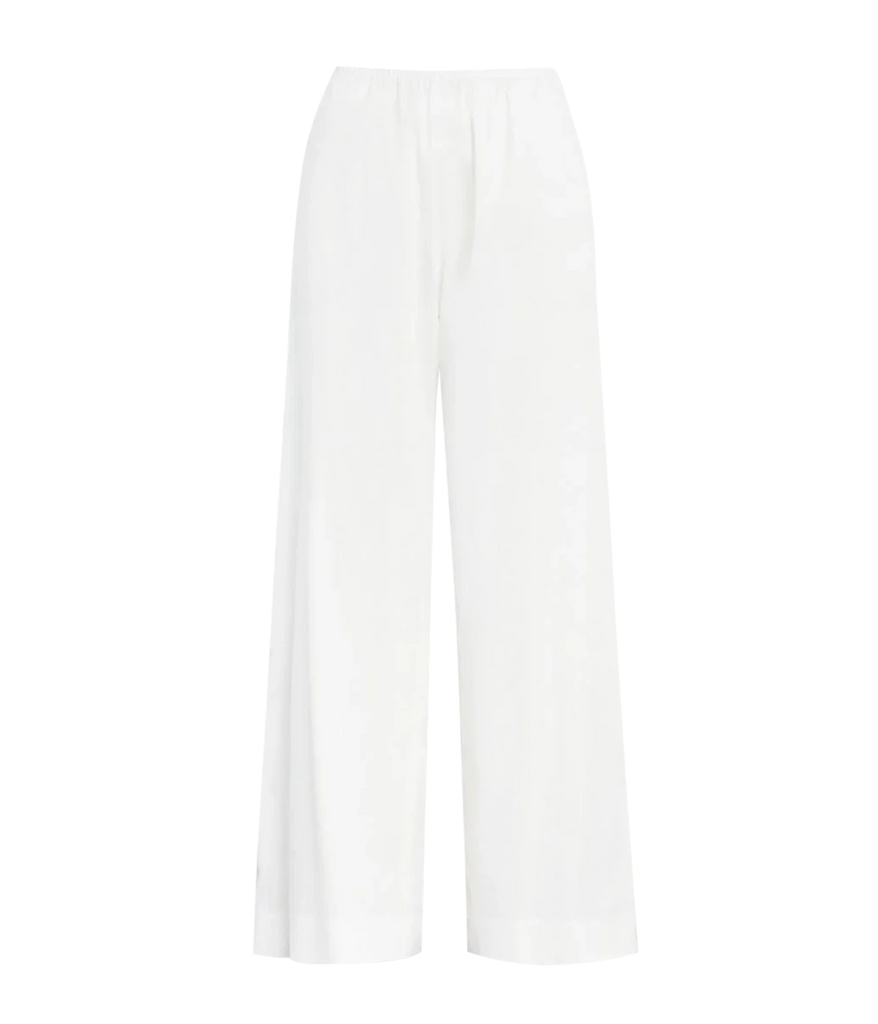 100% crisp cotton lounge pants, effortless and easy with an elasticated waist band, side seem pockets. Comfortable, everyday pant, best selling, made internationally.