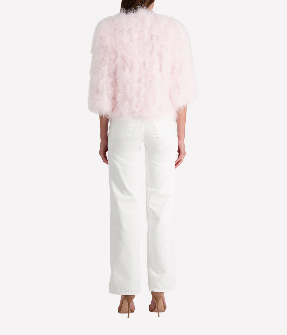 Yves Feather Jacket in Sorbet