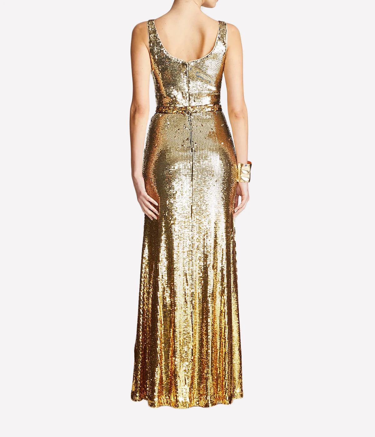 Zahra Sequin Gown in Gilt
