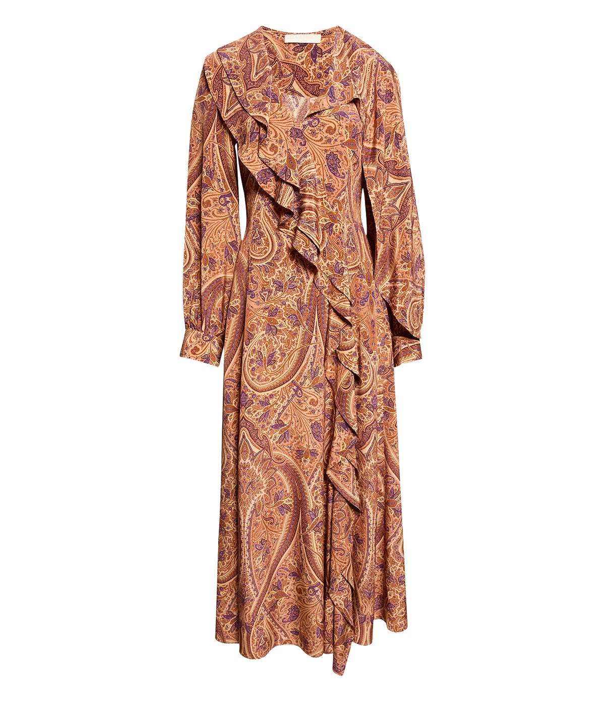 Ulla Johnson Sabrina Long Sleeve Silk Dress in Rosette front product view
