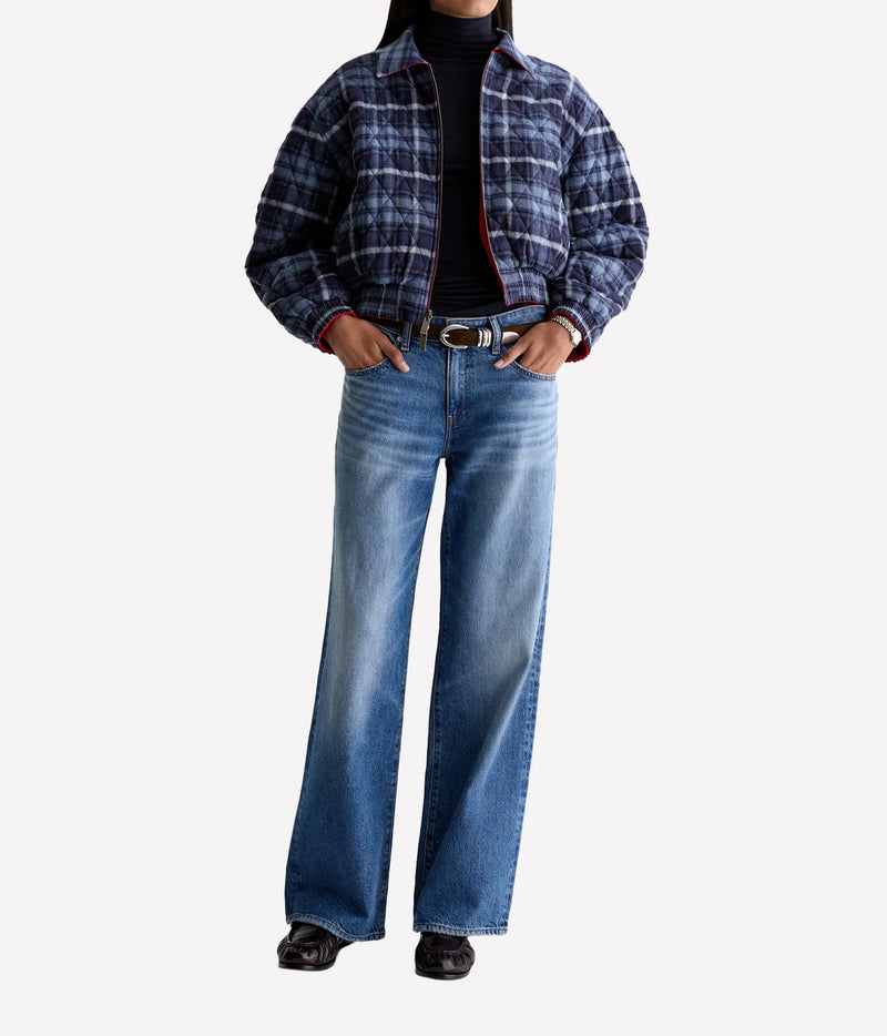 AG Jeans Adria Jean in 17 Years Duet, on model, full-length styled look