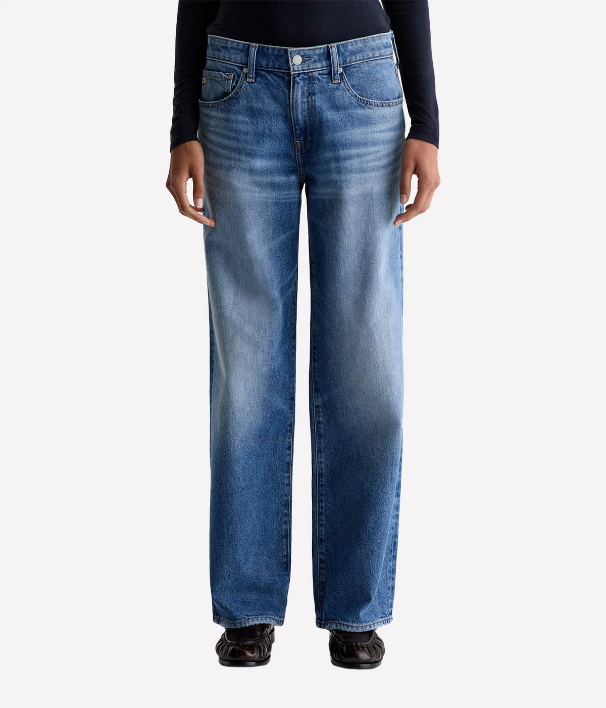 AG Jeans Adria Jean in 17 Years Duet, on model, front