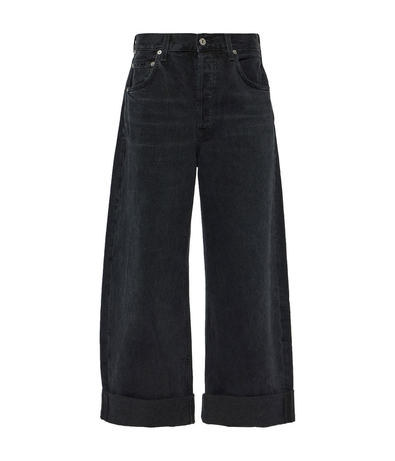 Flat lay view of Citizens of Humanity Ayla Baggy Jean in Voila featuring a high-rise waist, roomy leg, and untacked cuffed hem.