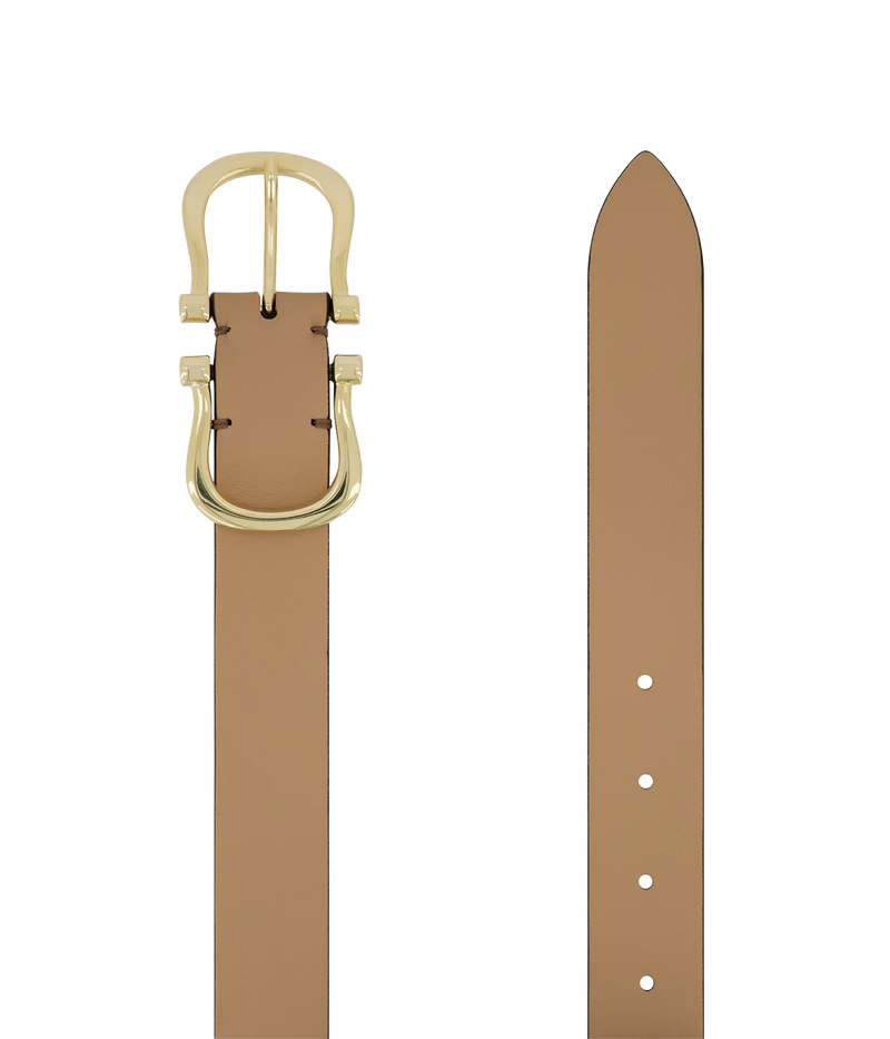 Baby Gold Nicky X Belt in Cappuccino