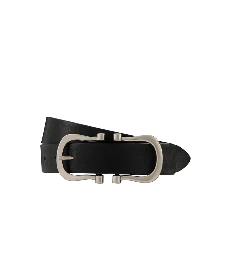 Baby Silver Nicky X Belt in Black