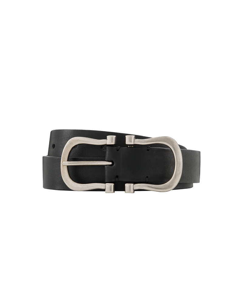 Baby Silver Nicky X Belt in Black