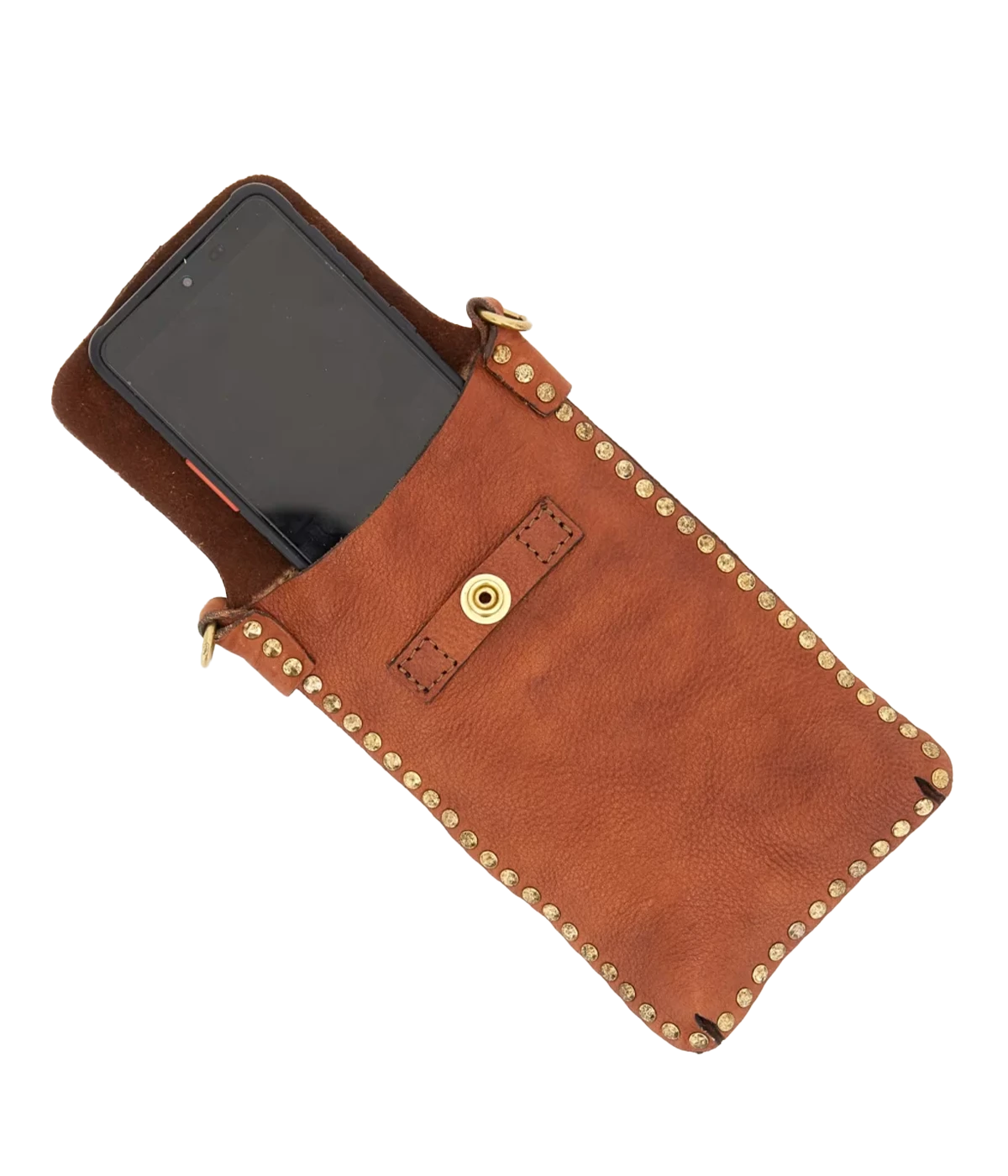 Studded Phone Case in Cognac