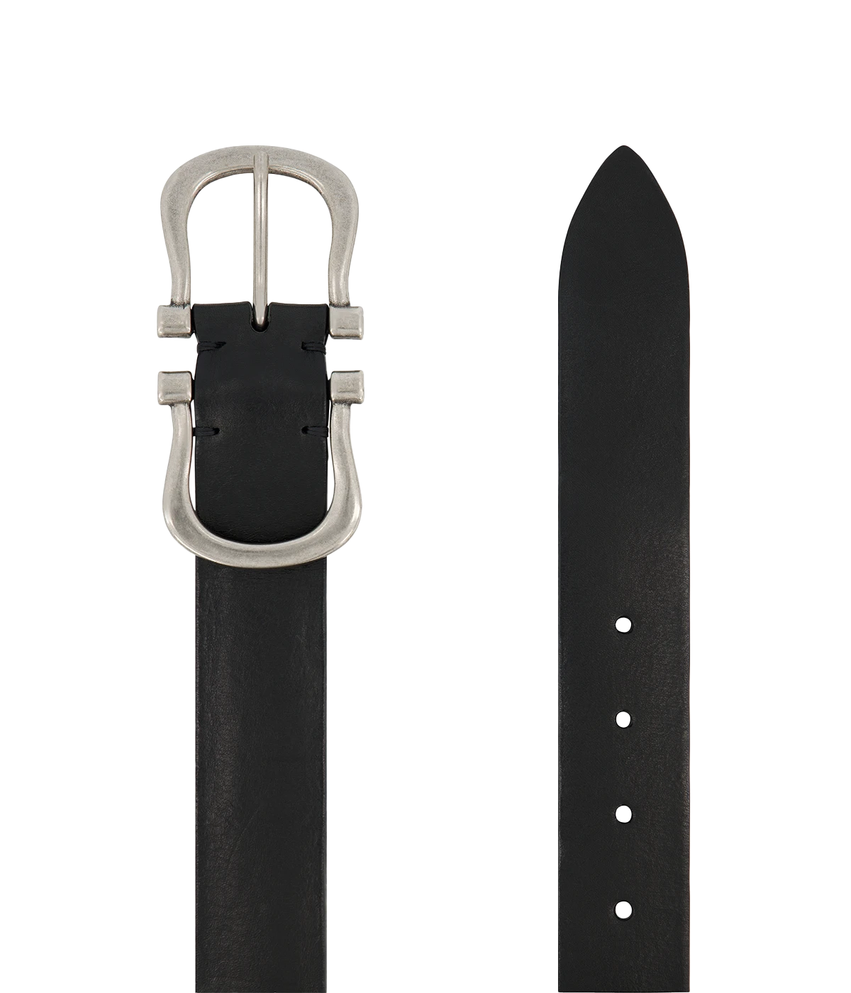Silver Nicky X Belt in Black