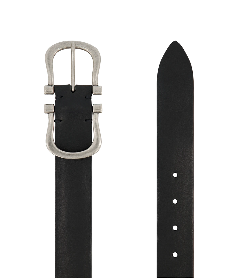 Silver Nicky X Belt in Black