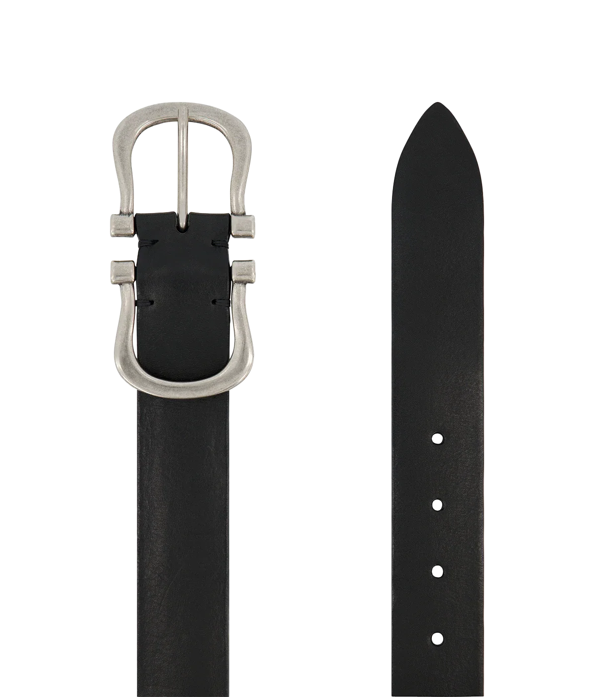 Silver Nicky X Belt in Black