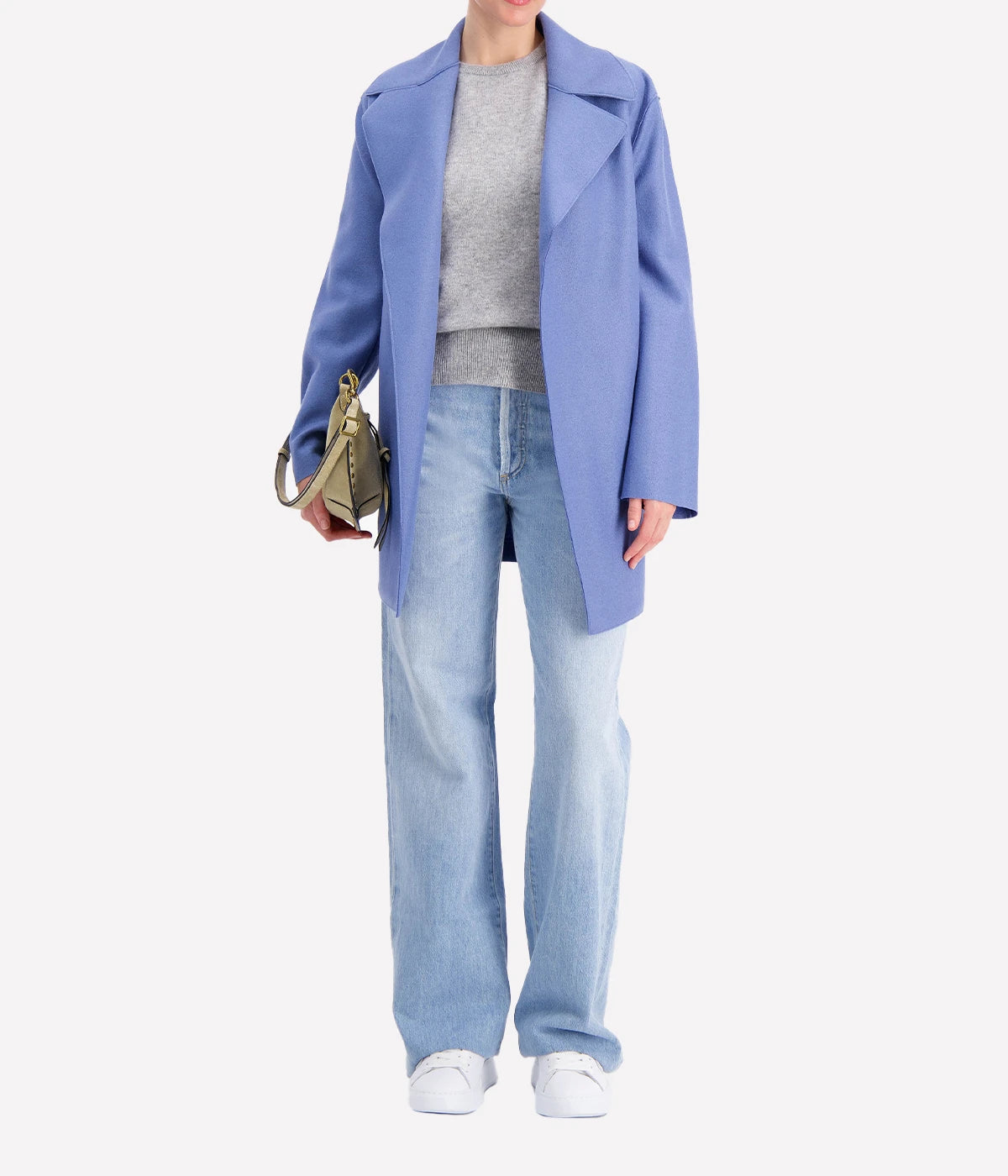 Short Trench in Denim Blue