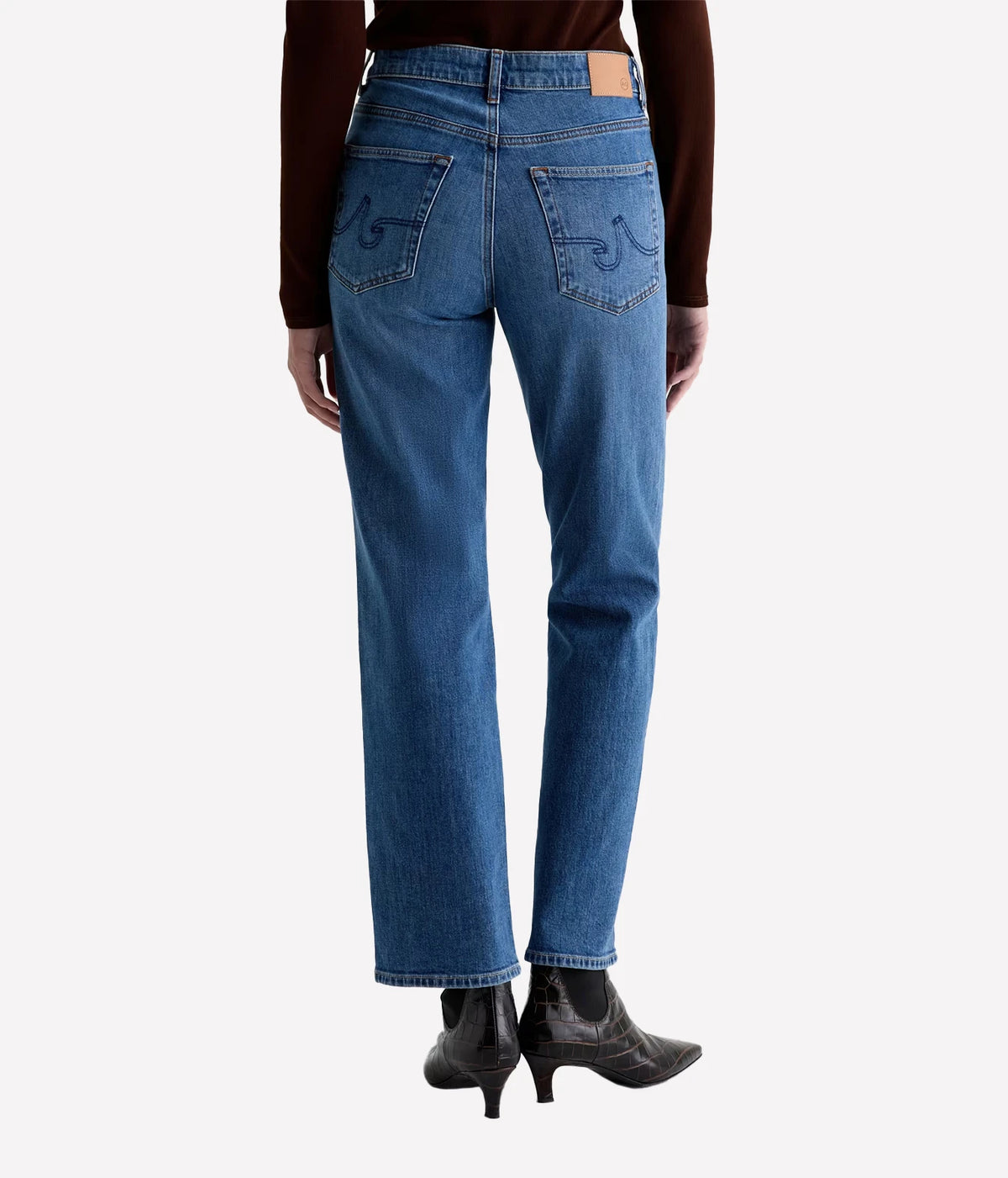 AG Jeans Brinley Jean in Chord, on model, back view