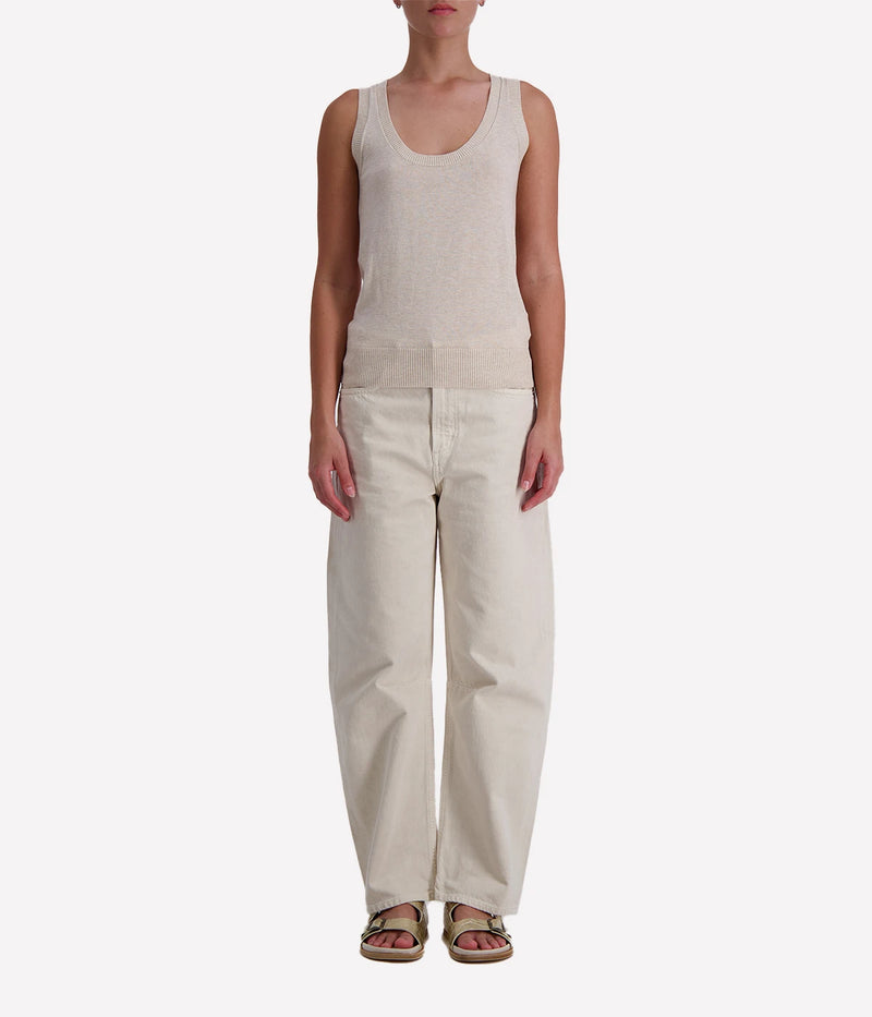 Cashmere Scoop Neck Tank in Brown Sugar